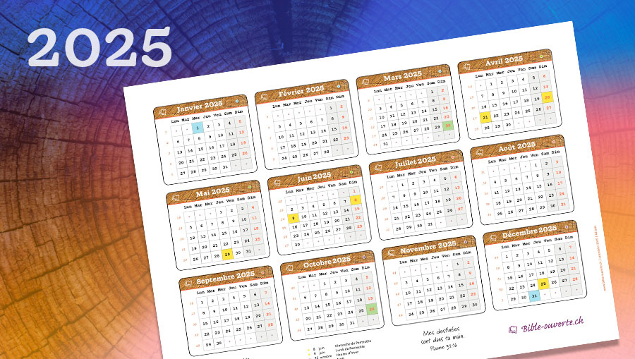 Calendrier annuel b-o